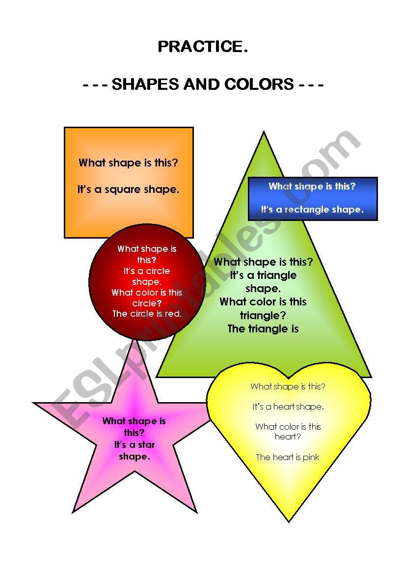 Shapes and colors worksheet