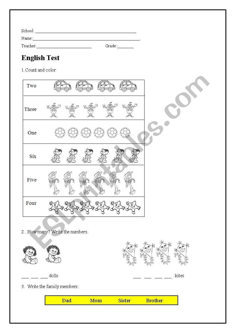 Review numbers and family members