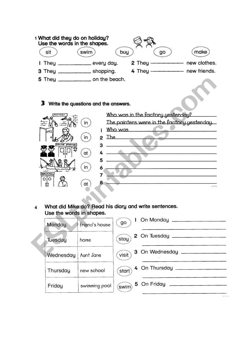 Simple Past worksheet