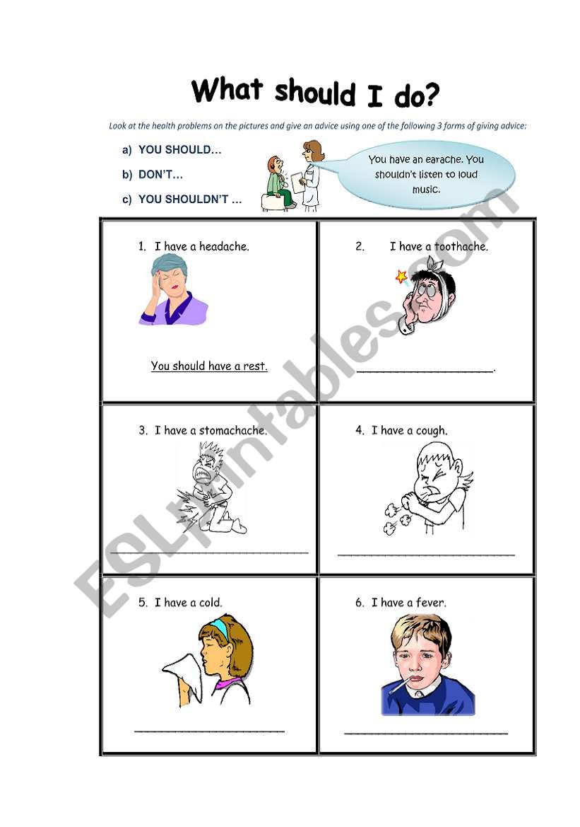 Illness worksheet
