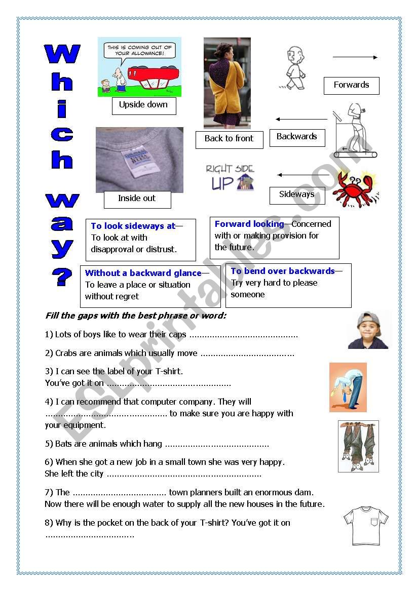 Which way? worksheet