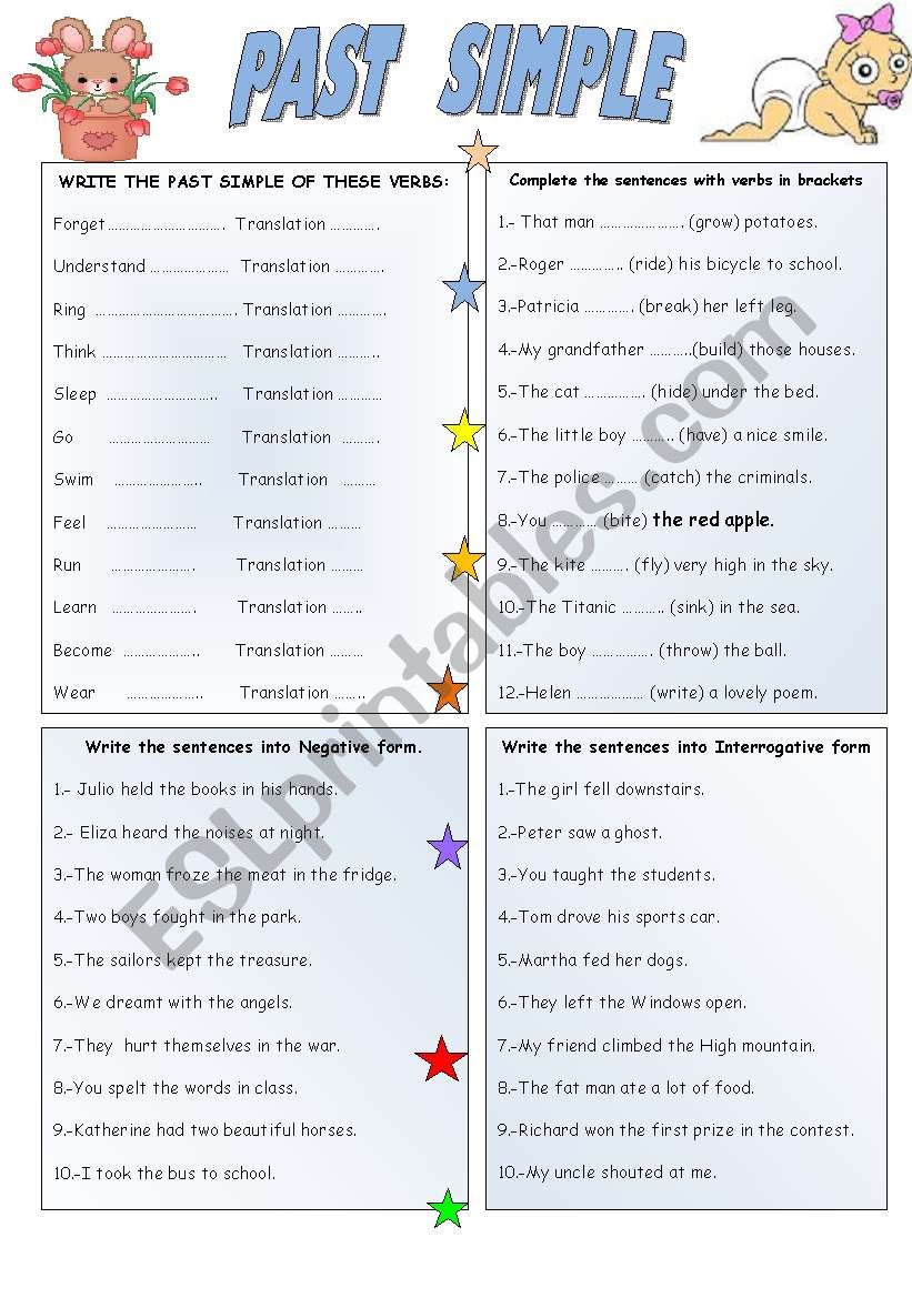 PAST SIMPLE worksheet