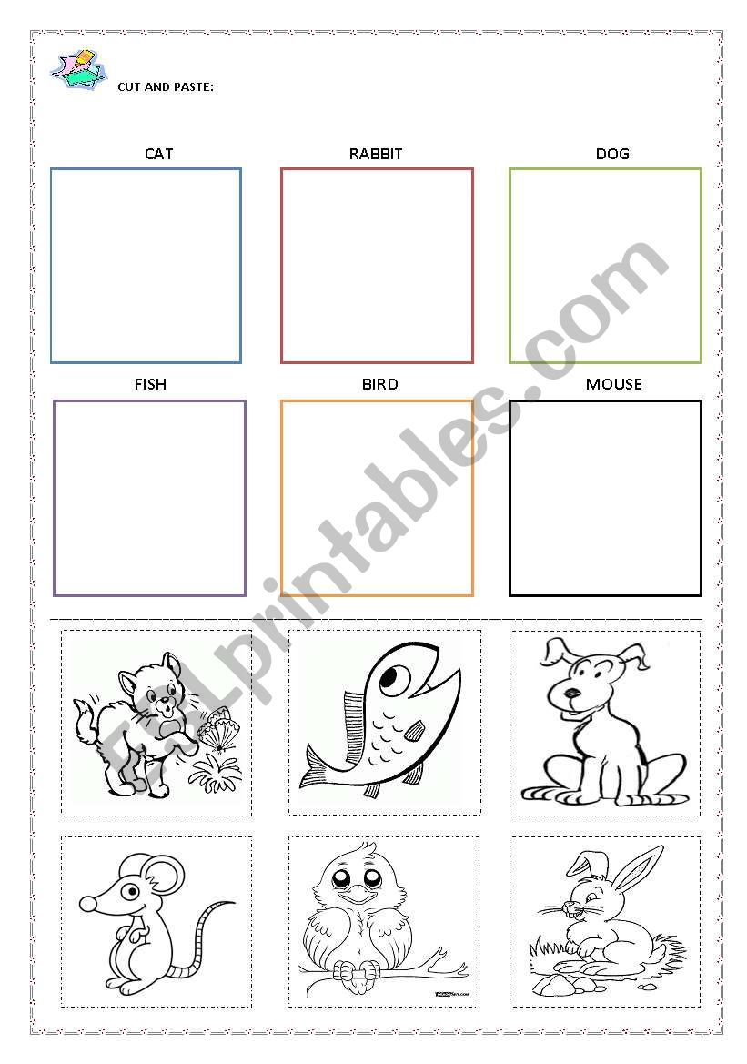 Pets worksheet