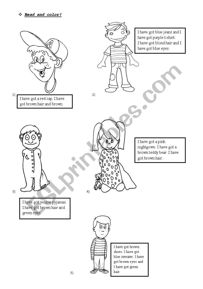 Clothes and Colors worksheet