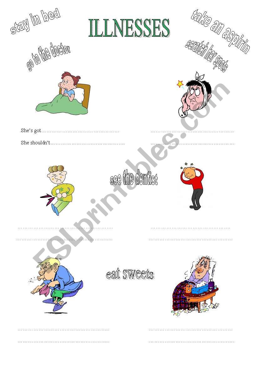 ILLNESSES worksheet