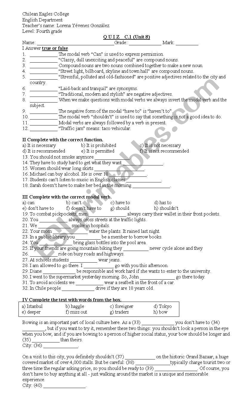 test  worksheet