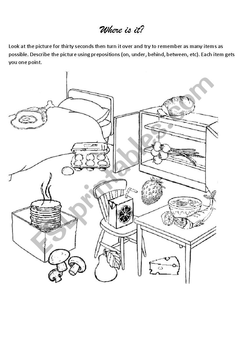 Where is it? worksheet