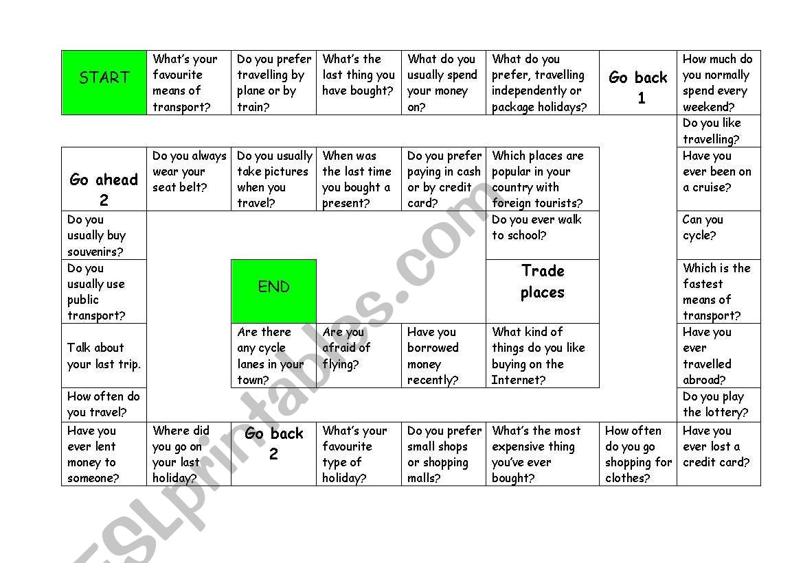 Sports Game worksheet