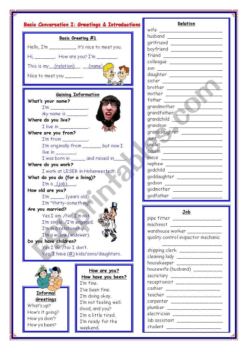 basic-conversation-i-greetings-introductions-family-tree-esl-worksheet-by-douglas