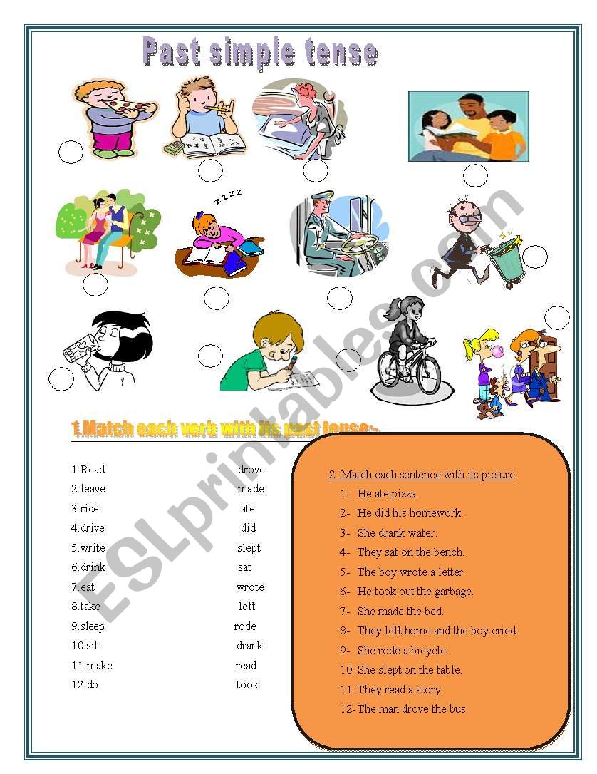 past simple tense worksheet