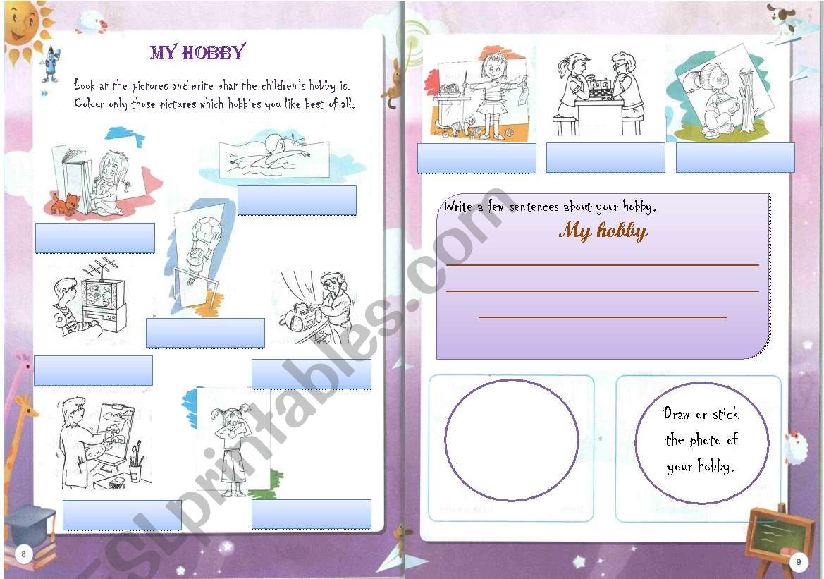My hobby worksheet