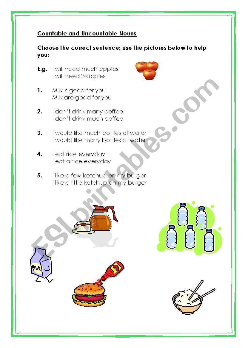 Countable and Uncountable Nouns