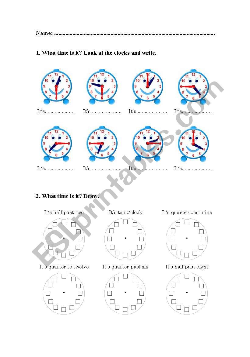 HOURS worksheet