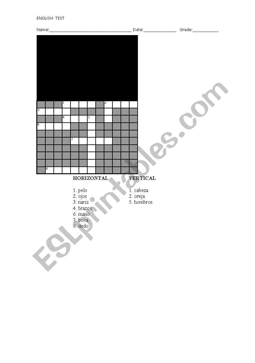 english  test worksheet
