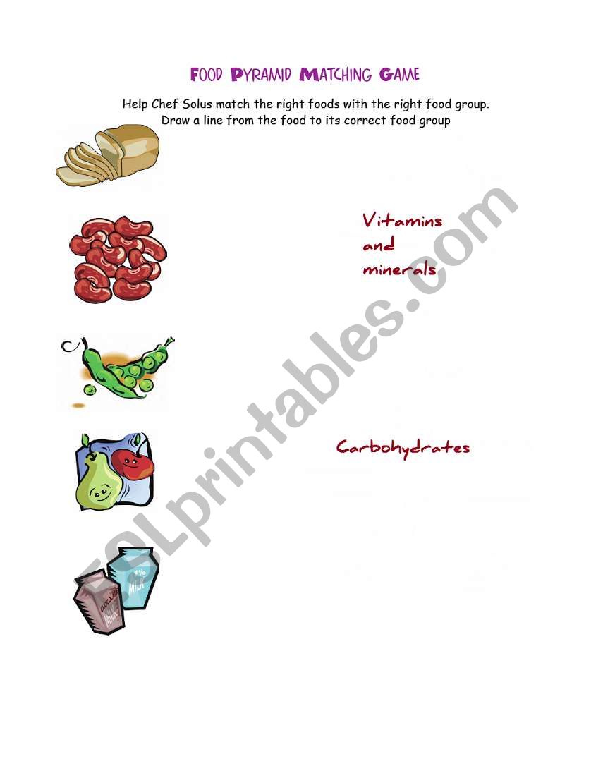 food group worksheet