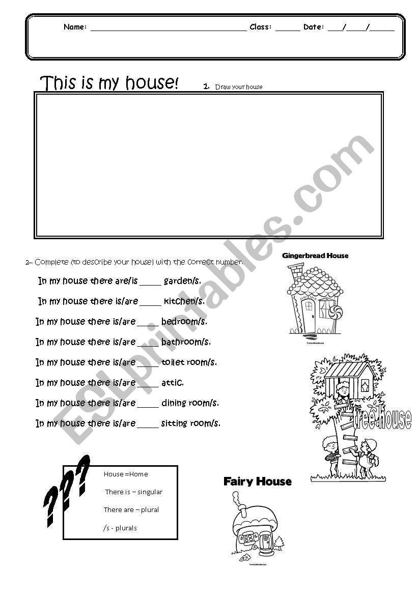 this is my house worksheet