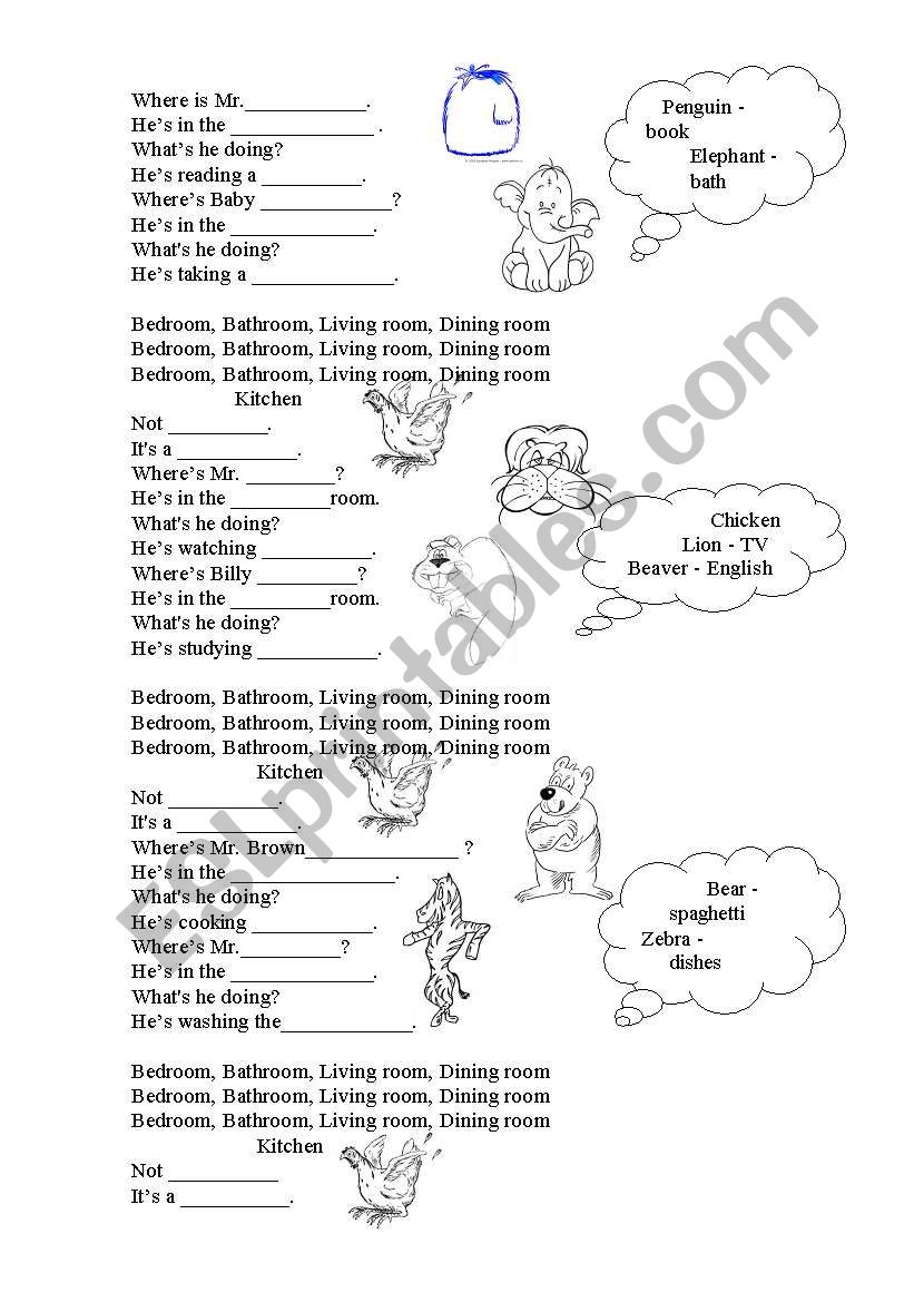 The House Song worksheet