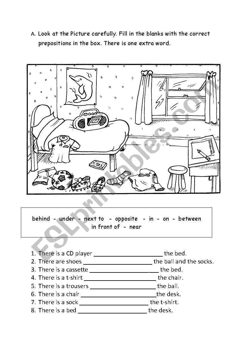 prepositions worksheet