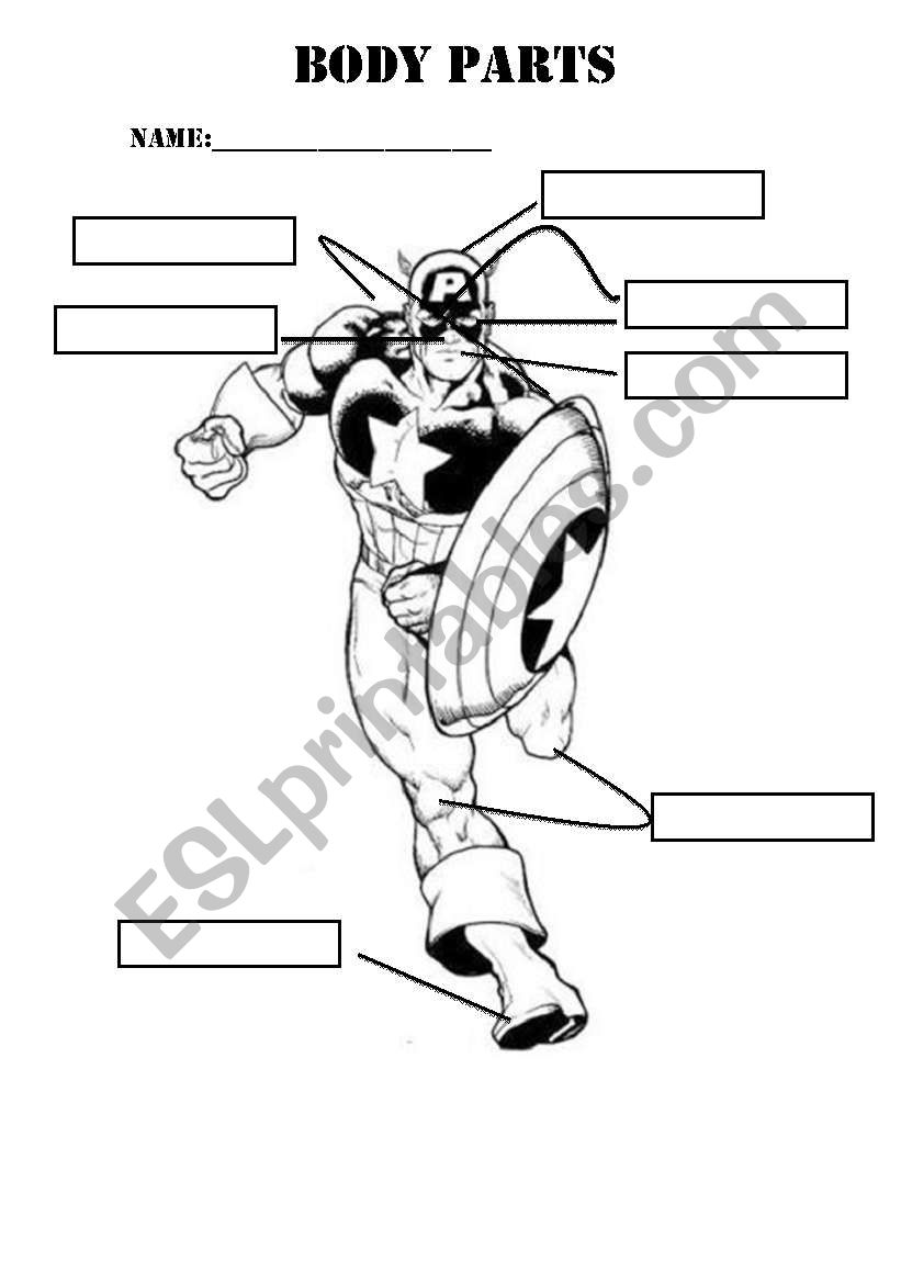 Body Parts worksheet