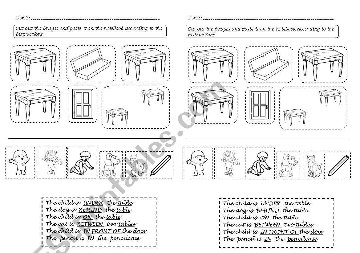 prepositions worksheet