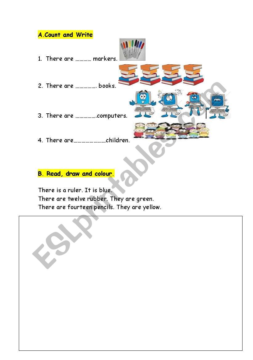 present continuous numbers colours  backpack gold 2 unit 1 exercises