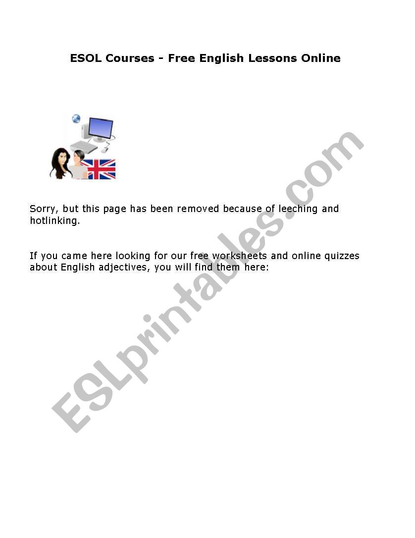 adjectives worksheet