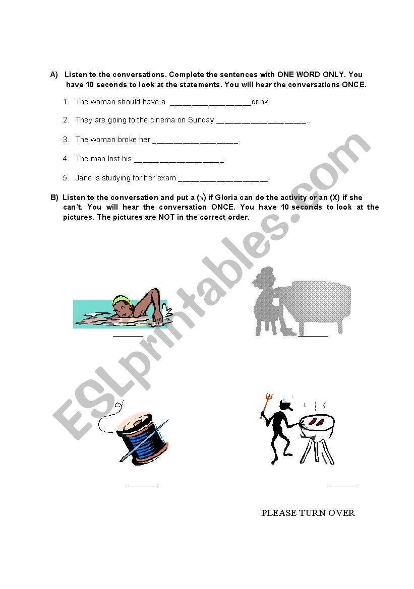 LISTENING ACTIVITY worksheet