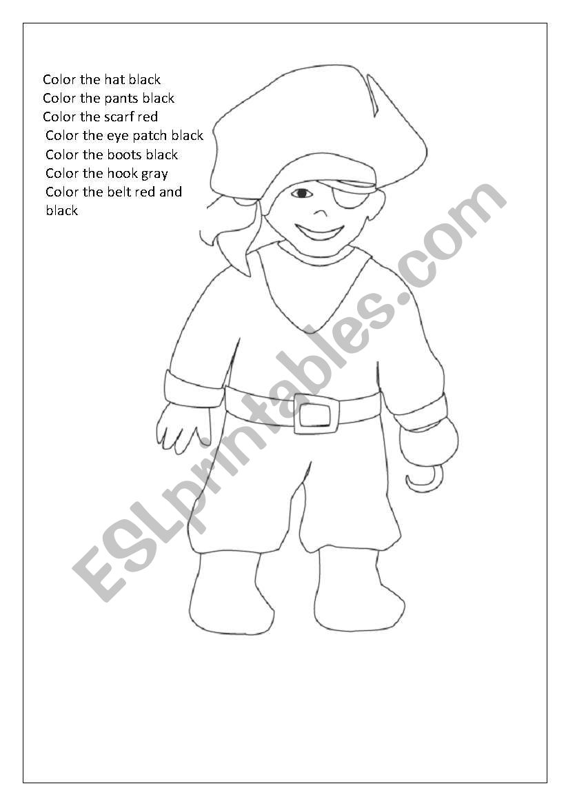 the pirate worksheet