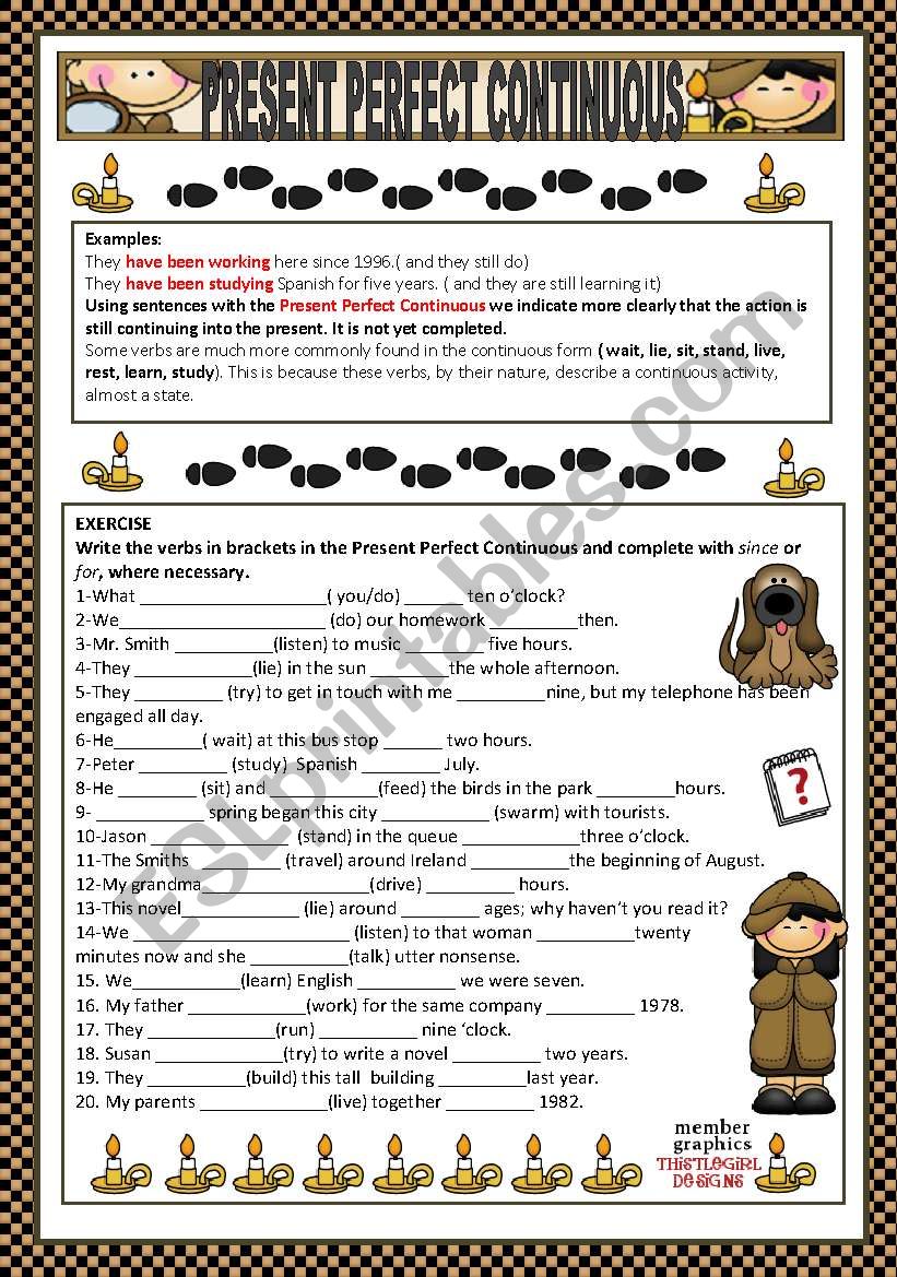 PRESENT PERFECT CONTINUOUS + KEY