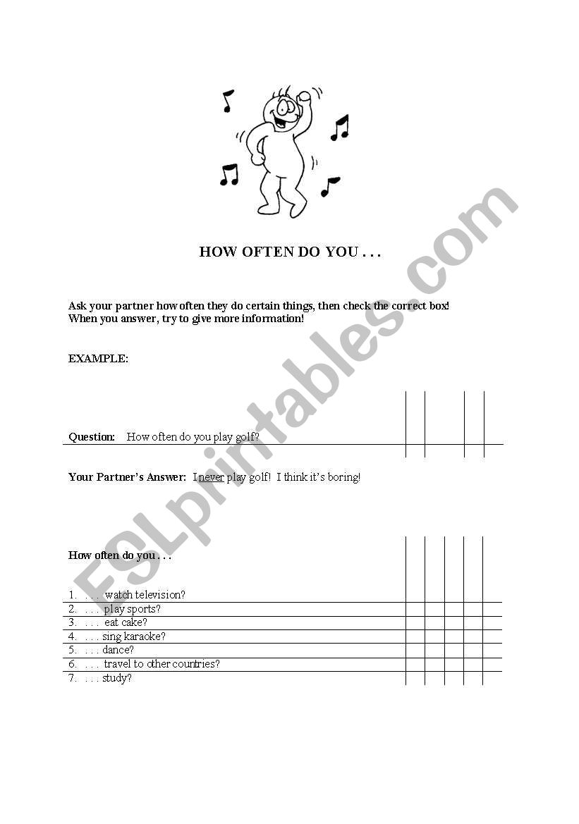 How often do you? (Adverbs of Frequency)