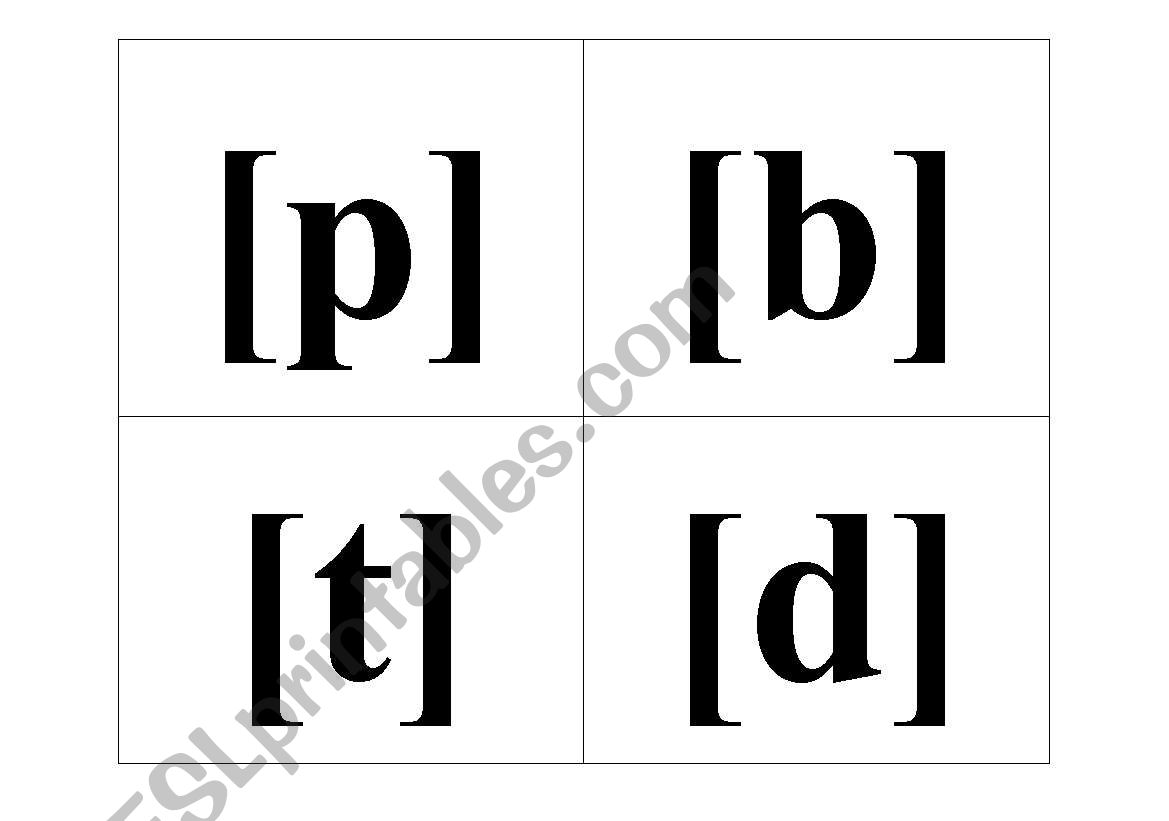 Vowels and consonats flash-cards