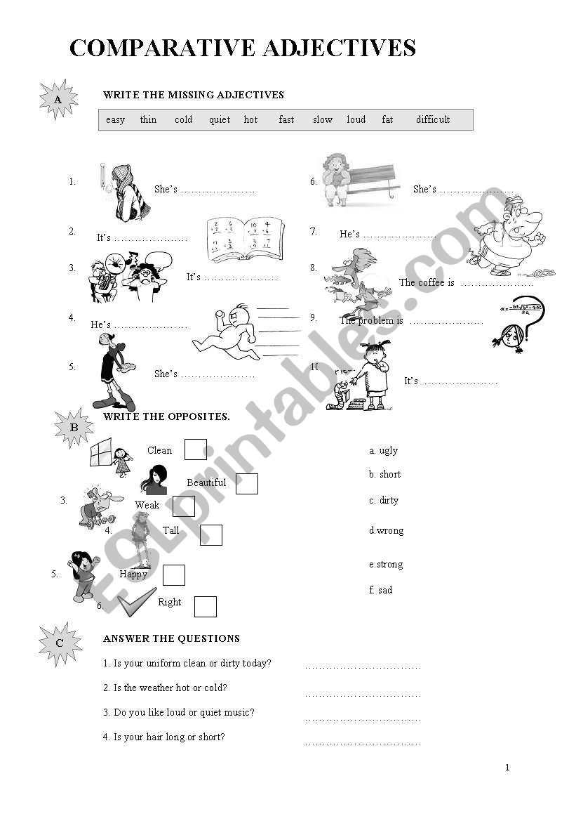 ADJECTIVES worksheet