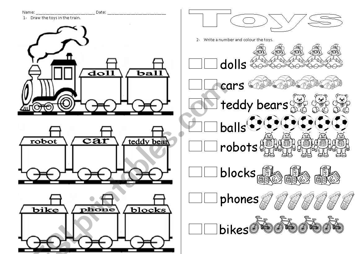 toys  worksheet