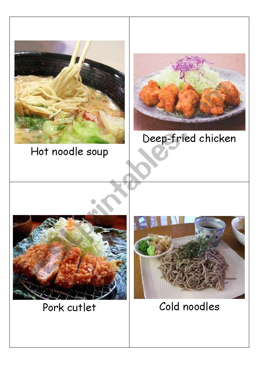 Food  - Japanese food in English
