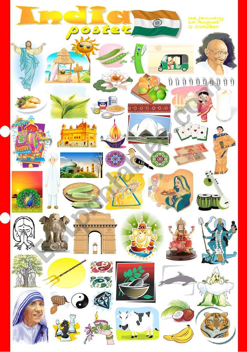 India poster worksheet