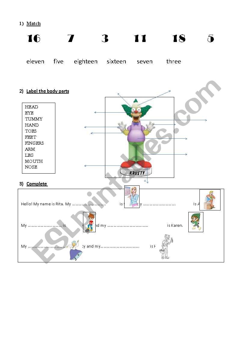 Nice activities for kids worksheet