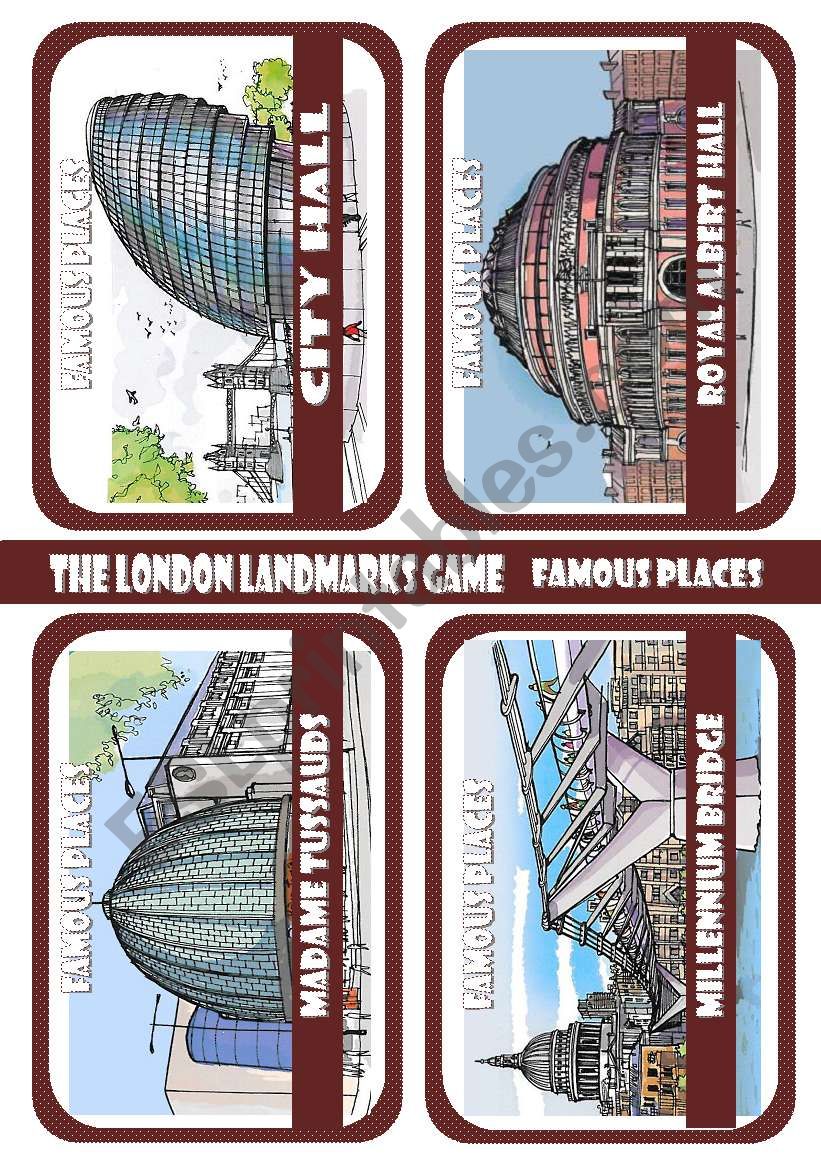 The London Landmarks Game - Part 4 - Famous buildings