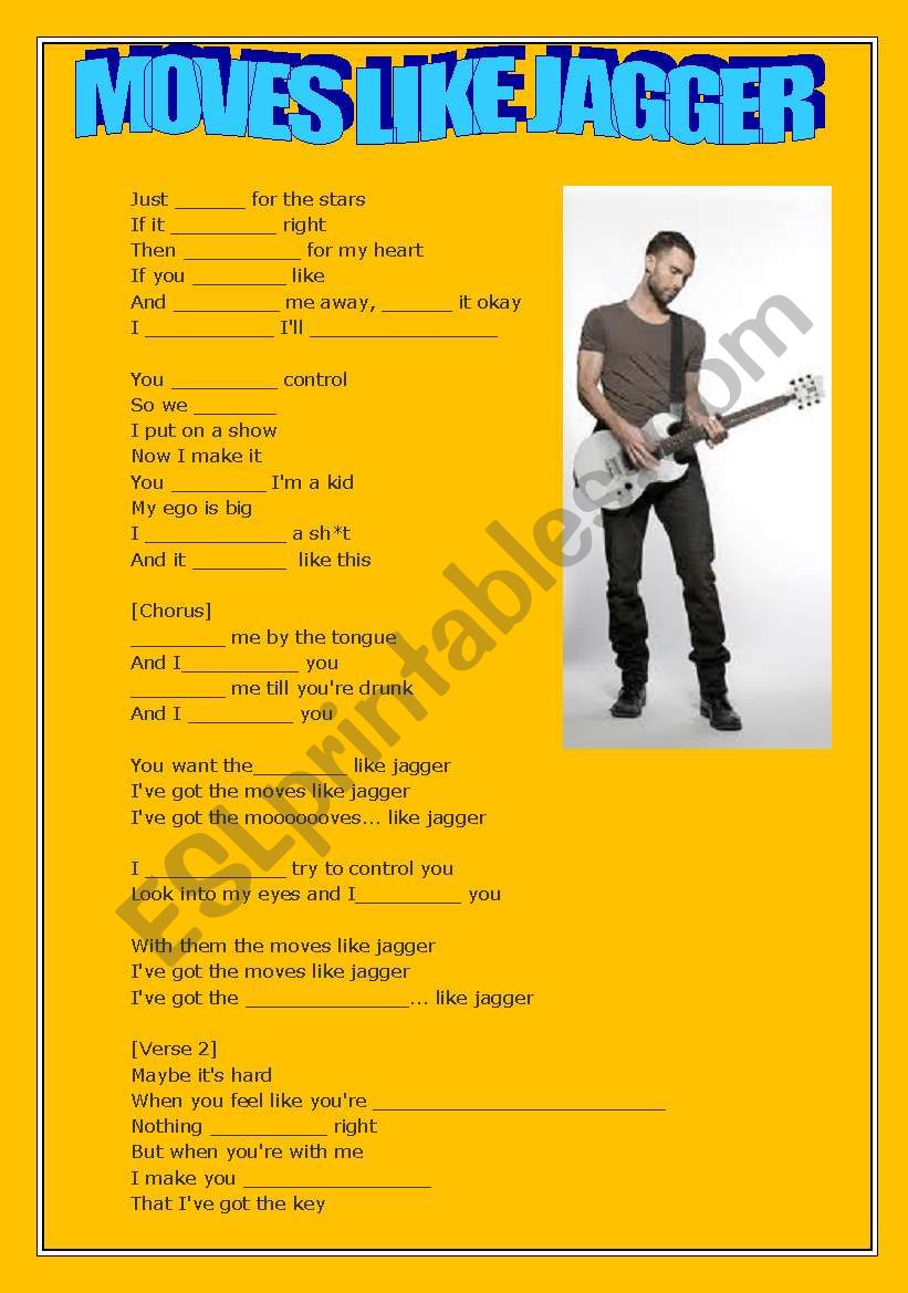 MOVES LIKE JAGGER worksheet