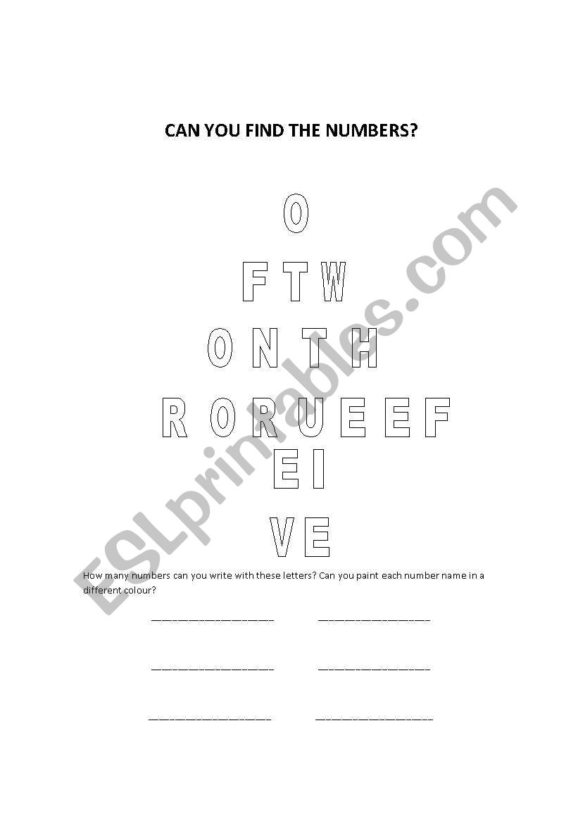 The Tree worksheet