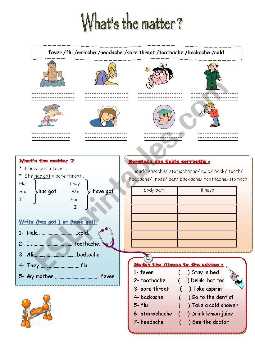 illness worksheet