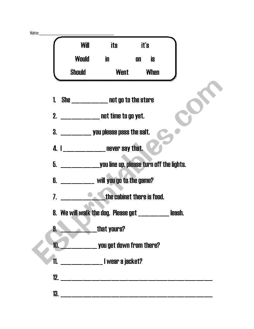 Confusing Words! worksheet