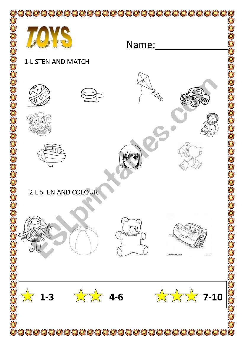 listening test worksheet
