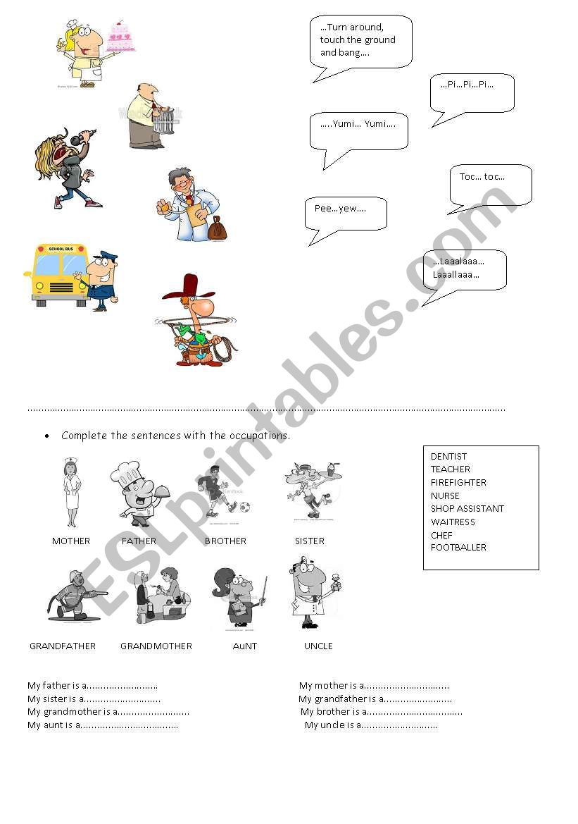 occupations worksheet