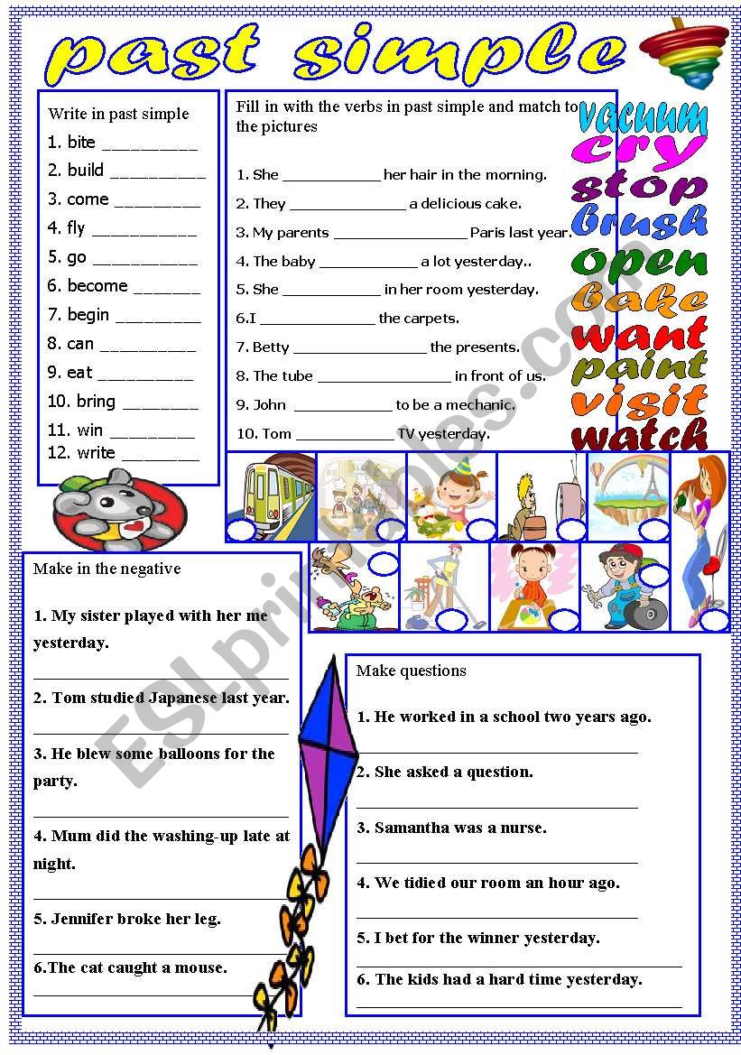 past simple worksheet