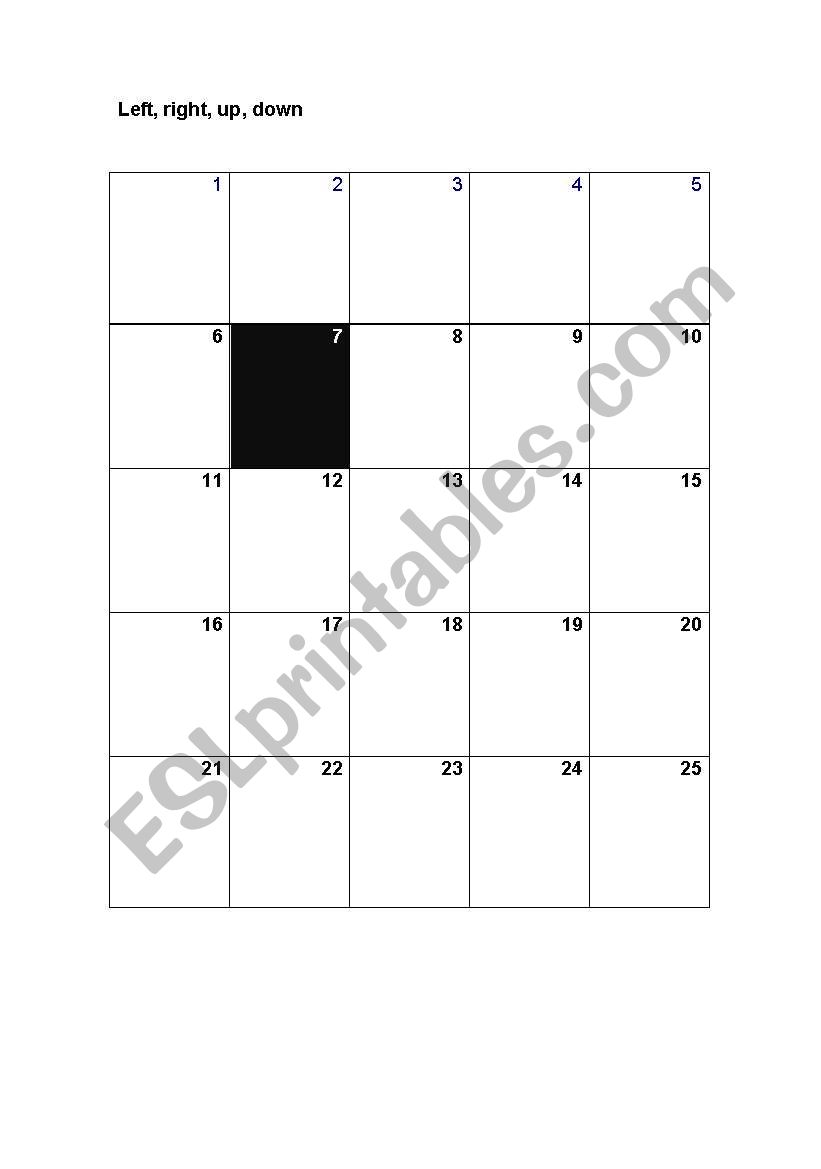 instructions worksheet