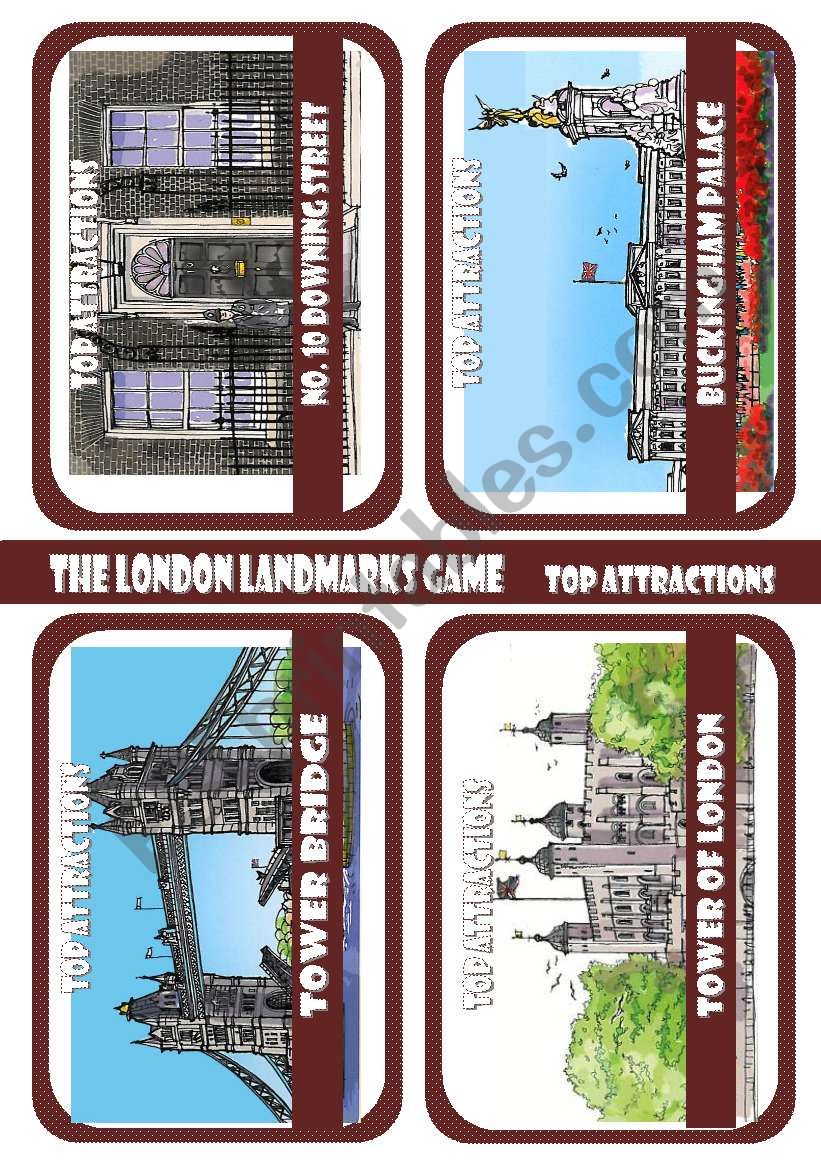 The London Landmarks game - Part 6 - Top attractions