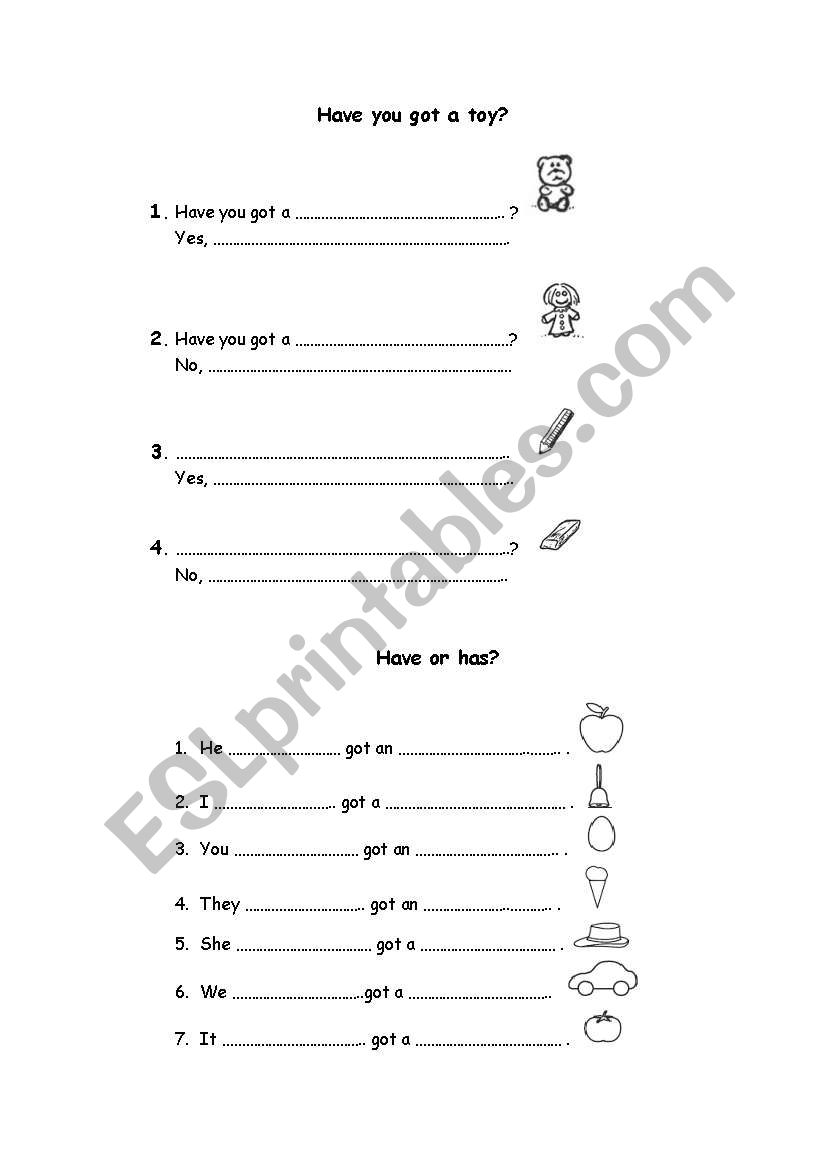 Have got worksheet