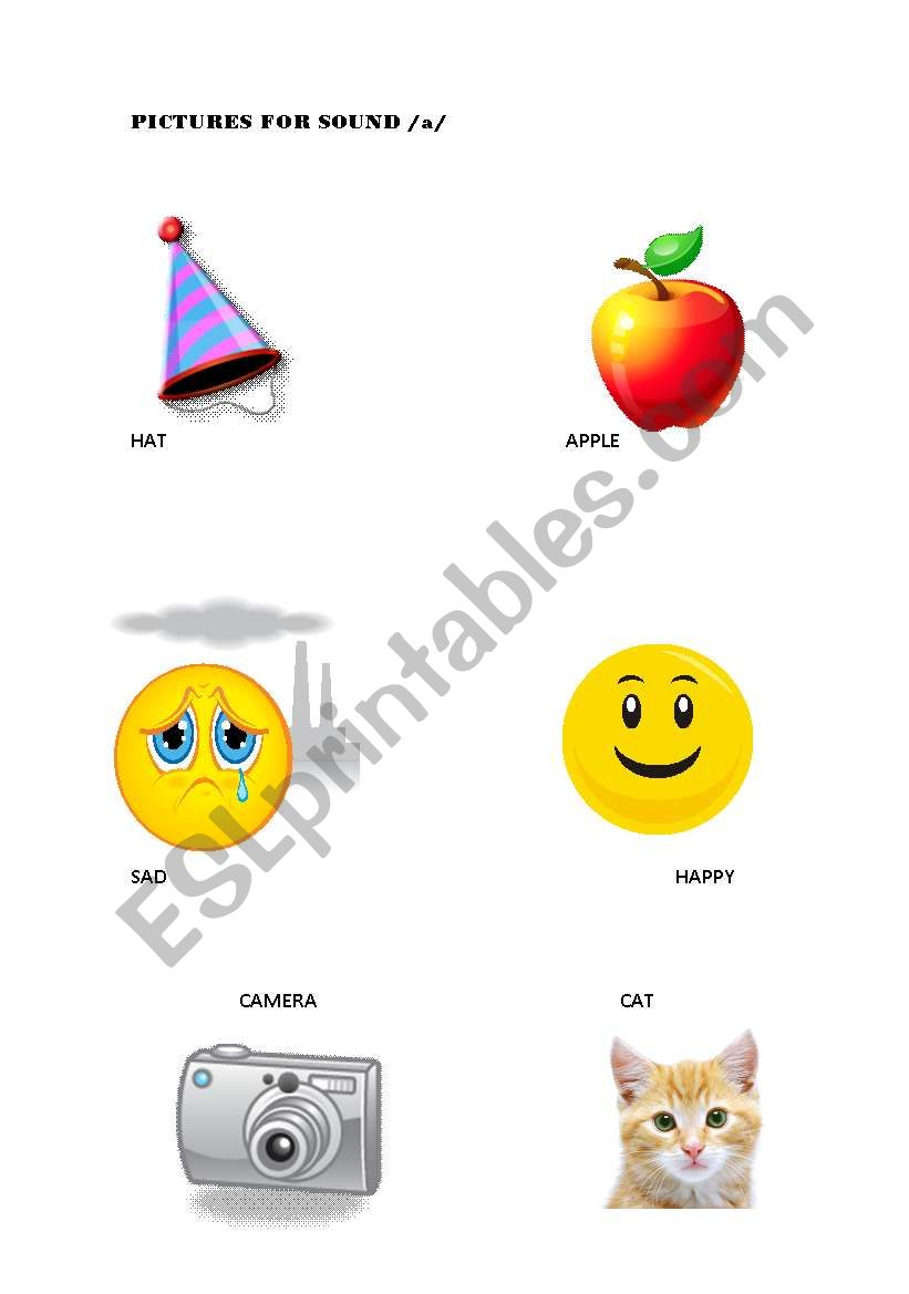 Sound /a/ worksheet