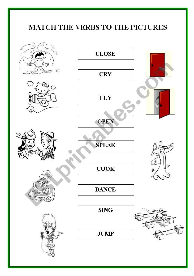 VERBS -first part worksheet