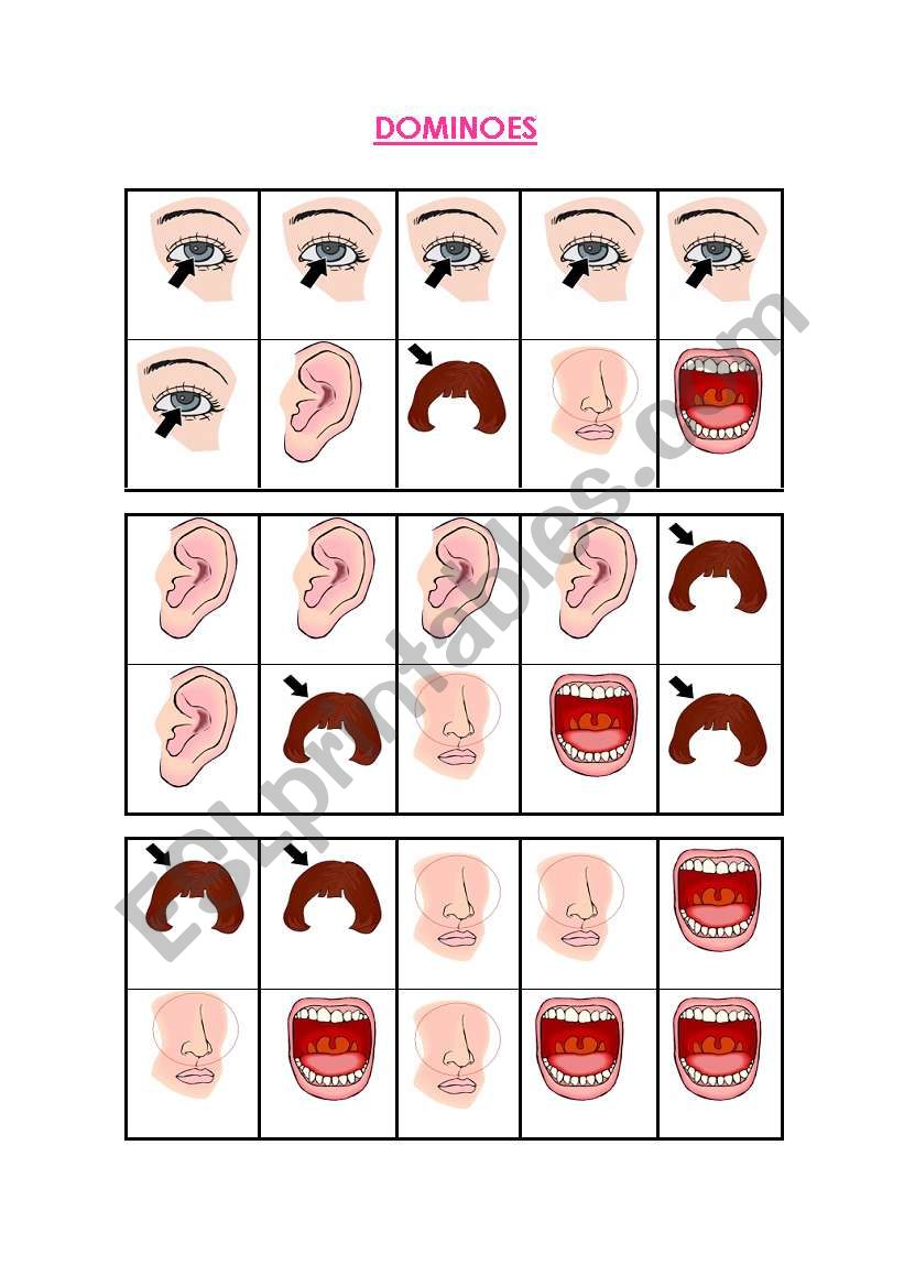 DOMINOES worksheet